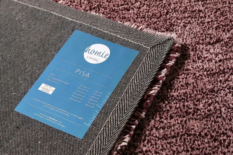 Teppich Violett Rosa meliert Hochflor "Pisa" Homie Living