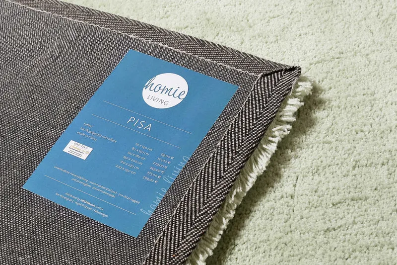 Teppich Grün Gelb Hochflor "Pisa" Homie Living