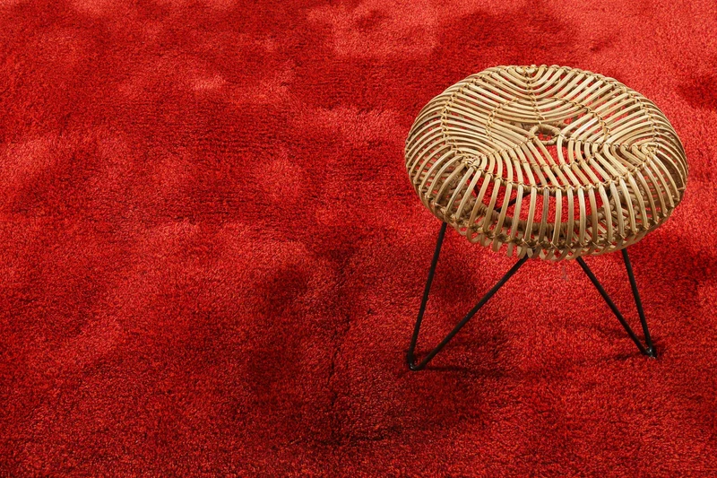 Esprit Wollteppich Rot meliert Hochflor "Ethnic Mix"