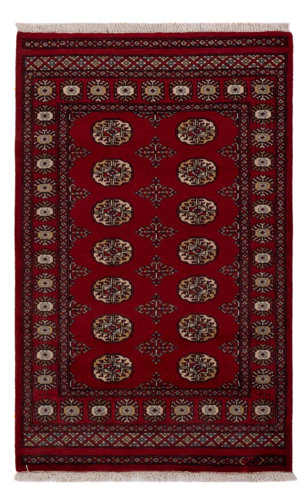 Pakistan Teppich 97x155cm - Orientteppich - rot