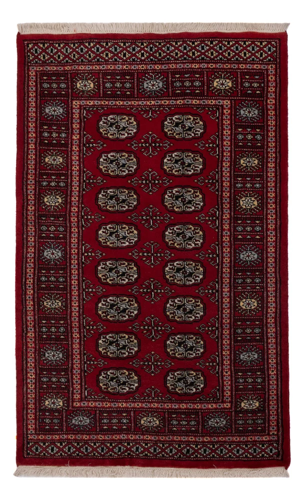 Pakistan Teppich 95x150cm - Orientteppich - rot