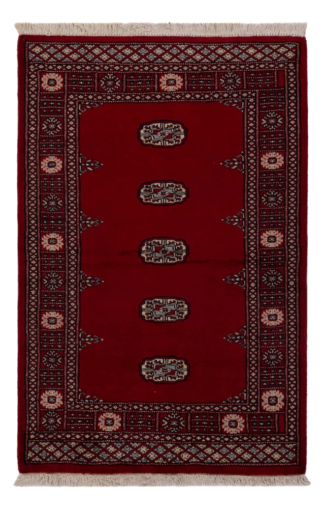Pakistan Teppich 96x147cm - Orientteppich - rot