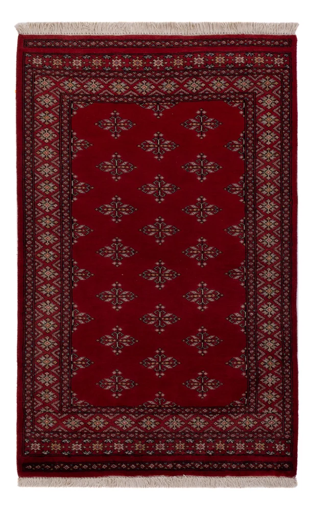 Pakistan Teppich 95x152cm - Orientteppich - rot