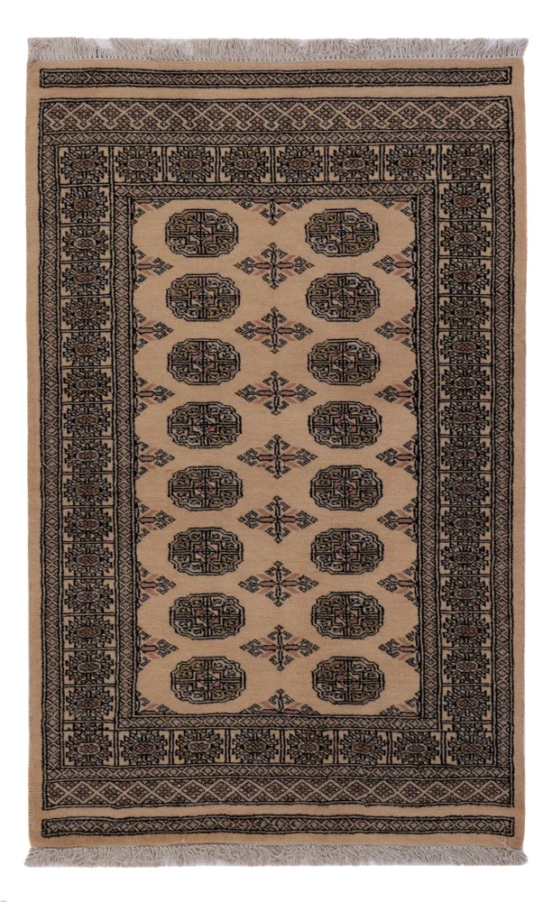 Pakistan Teppich 93x147cm - Orientteppich - beige