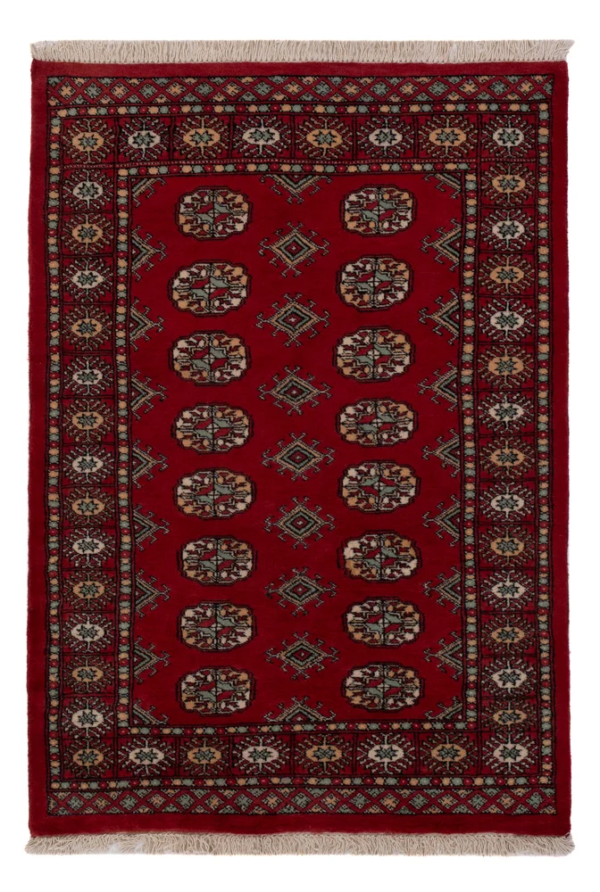 Pakistan Teppich 95x141cm - Orientteppich - rot