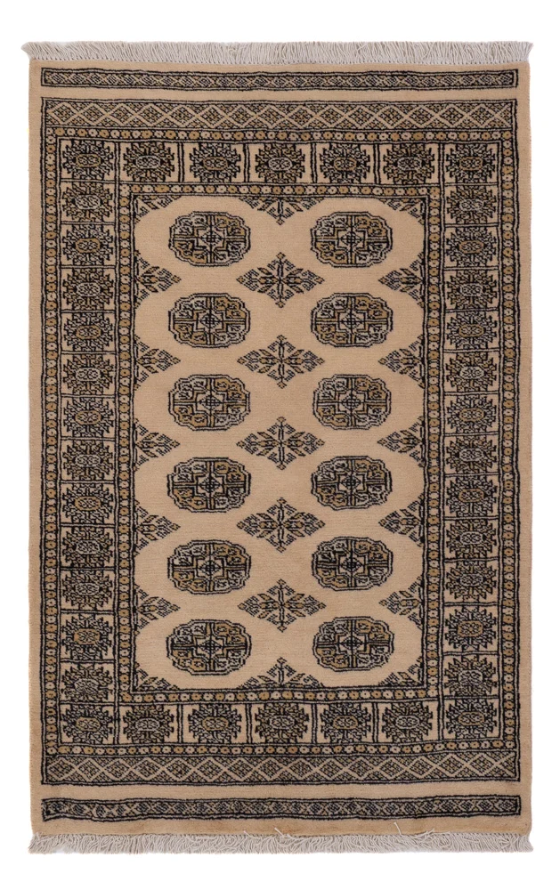 Pakistan Teppich 93x144cm - Orientteppich - beige
