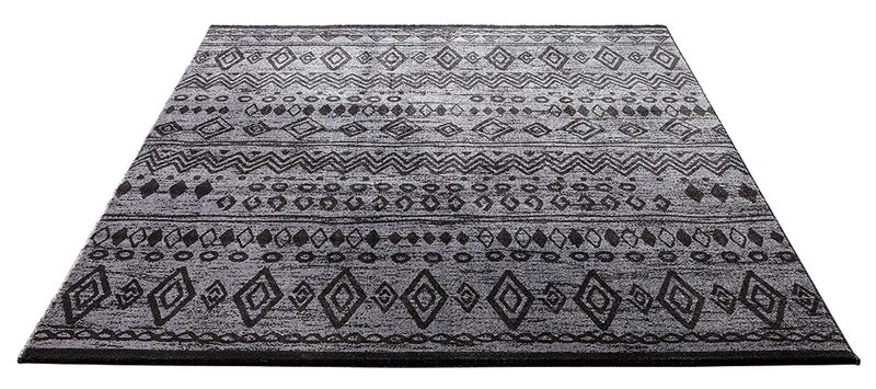 Weconhome Teppich Schwarz Grau