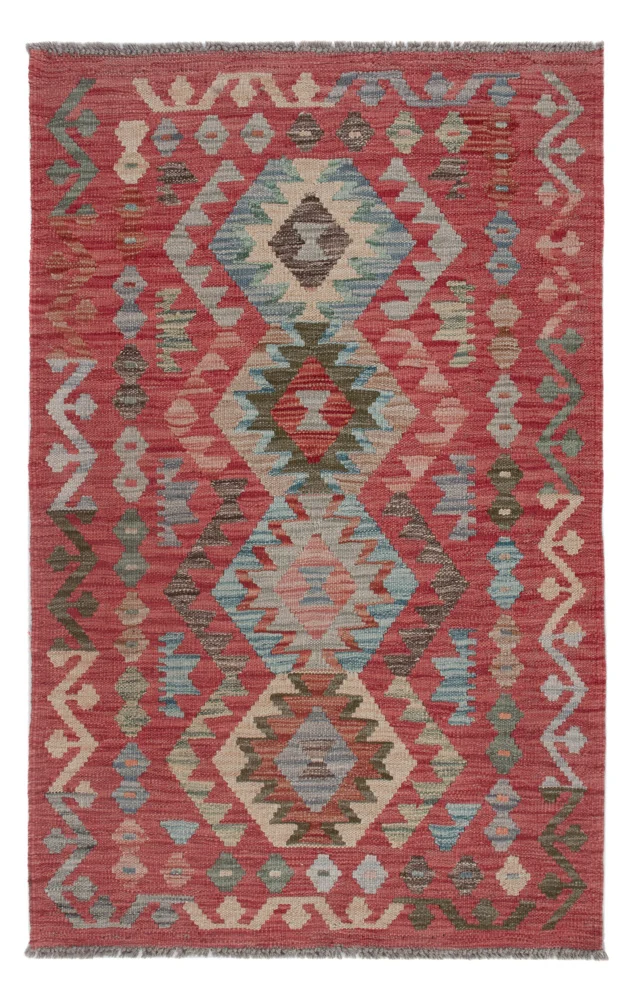 Kelim Maimene Teppich 81x130cm - mehrfarbig