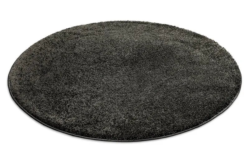 Kurzflorteppich Rund Anthrazit "Nova" WECONhome Basics