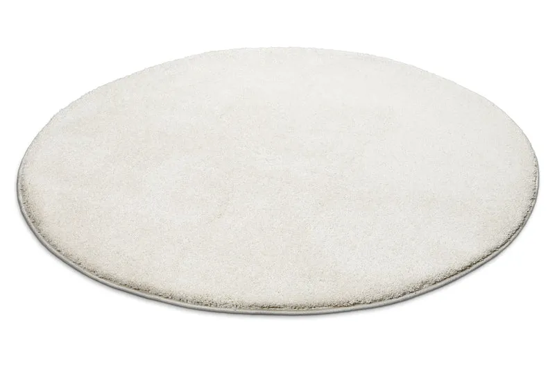 Kurzflorteppich Rund Creme Weiß "Nova" WECONhome Basics