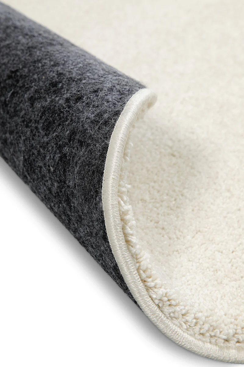 Kurzflorteppich Rund Creme Weiß "Nova" WECONhome Basics