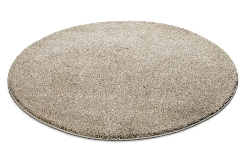 Kurzflorteppich Rund Sand Beige "Nova" WECONhome Basics