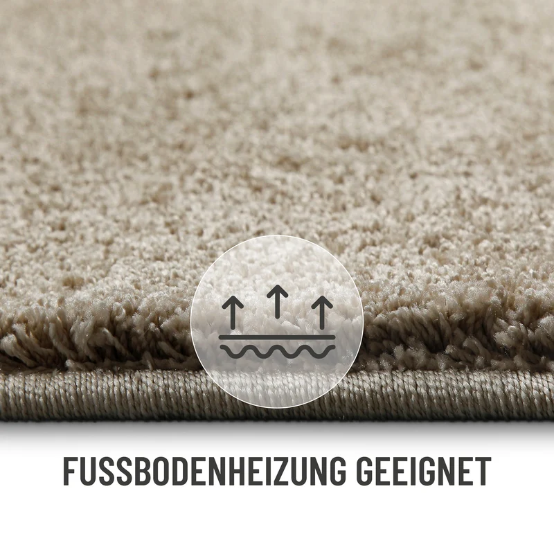 Kurzflorteppich Sand Beige "Nova" WECONhome Basics