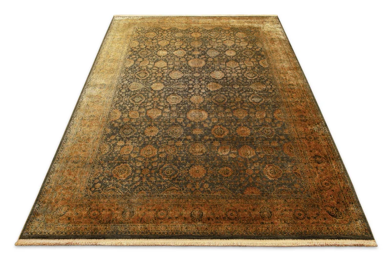 Vintage Kurzflorteppich Kupfer Grau "LunaSilk" WECONhome