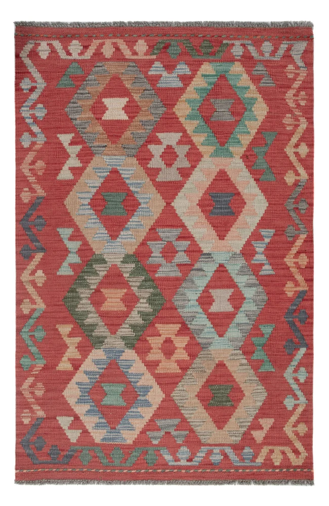 Kelim Maimene Teppich 81x124cm - mehrfarbig