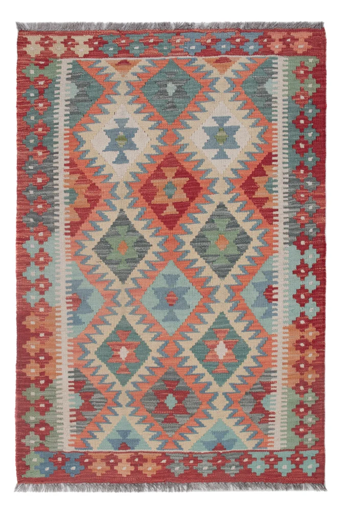 Kelim Maimene Teppich 86x124cm - mehrfarbig