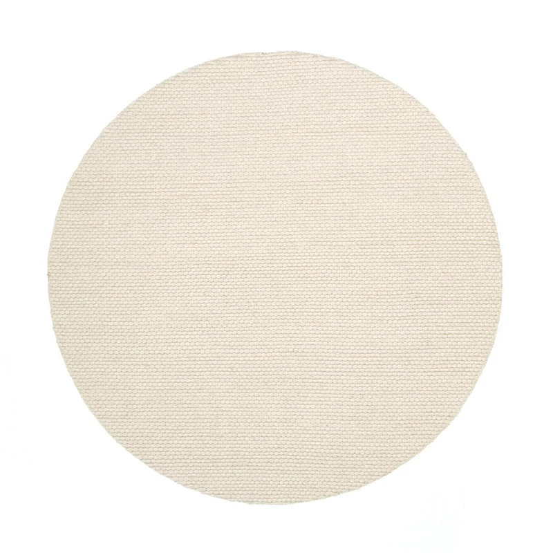 Wollteppich Rund - Feline Weiß