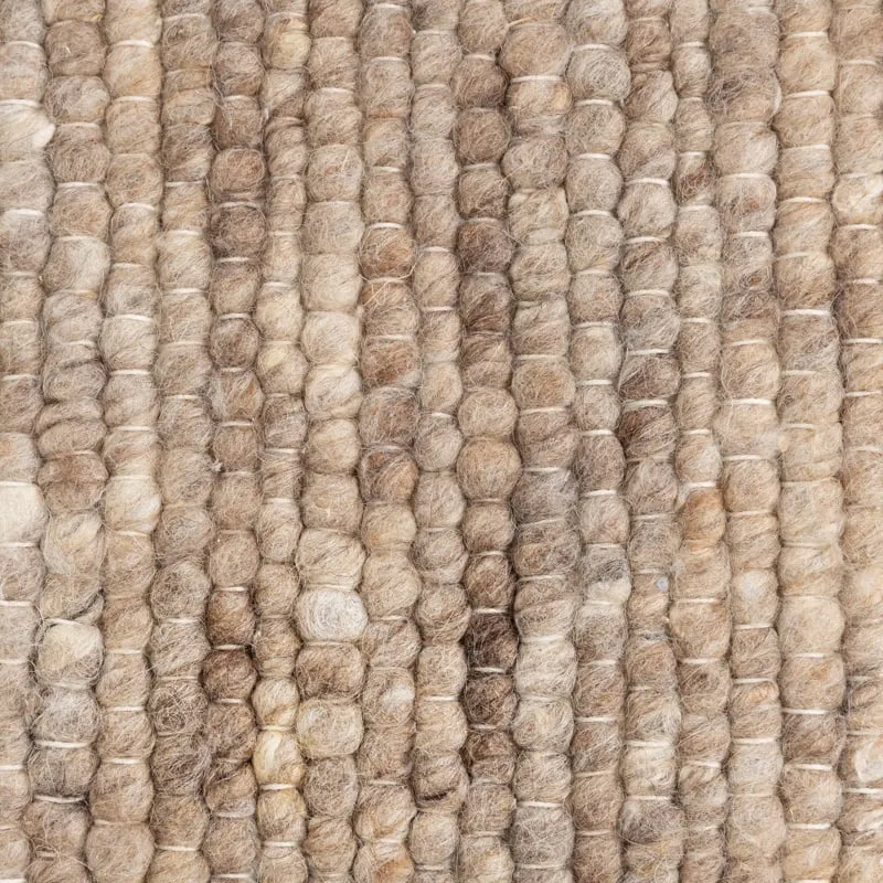 Wollteppich Rund - Feline Taupe Meliert