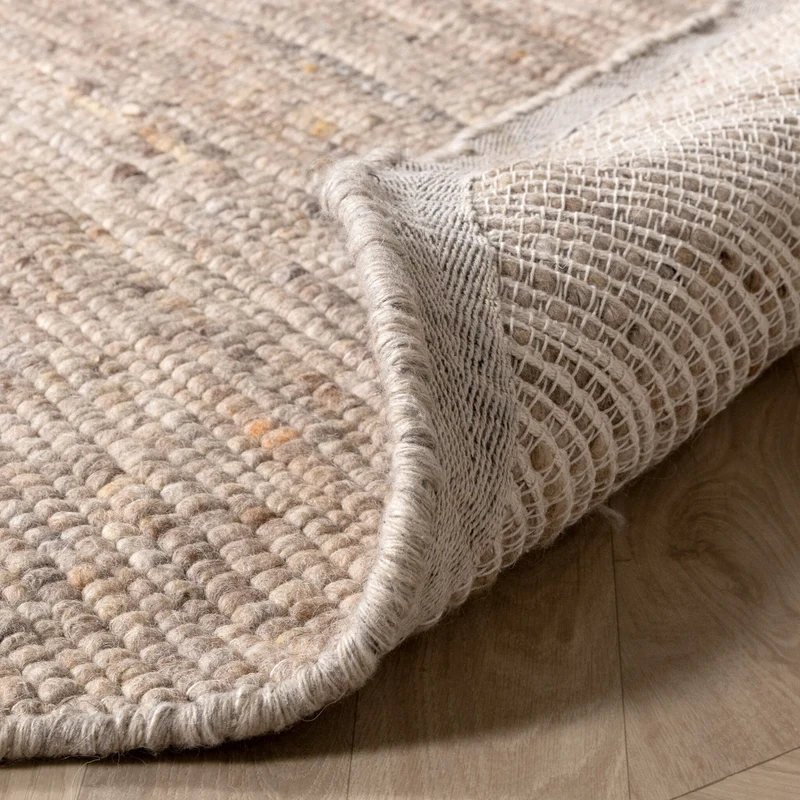Wollteppich Rund - Feline Taupe Meliert