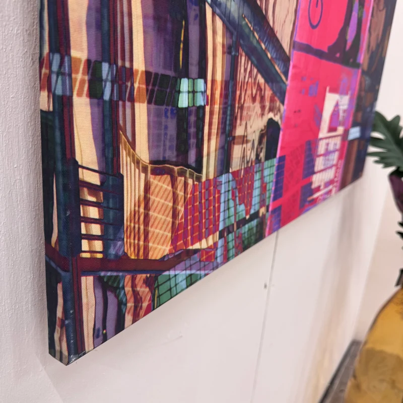 Wandbild 90x90 - Goethes Frankfurt Pink - Fotodruck auf Leinwand Gebraucht