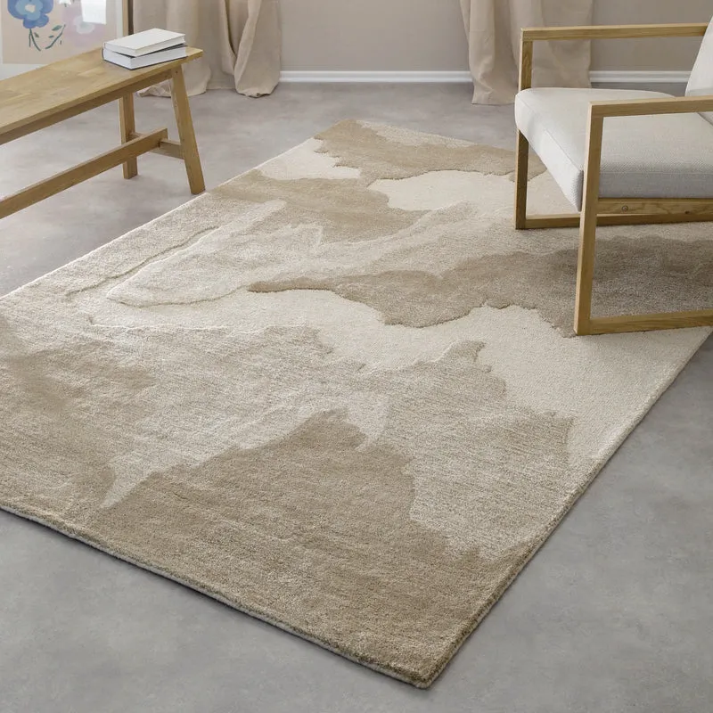 Kurzflorteppich Braun Multi aus Schurwolle "Carlo" WECONhome