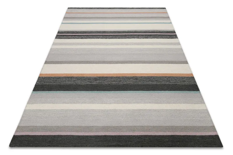 Kurzflorteppich Grau Multi aus Schurwolle "Sally" WECONhome
