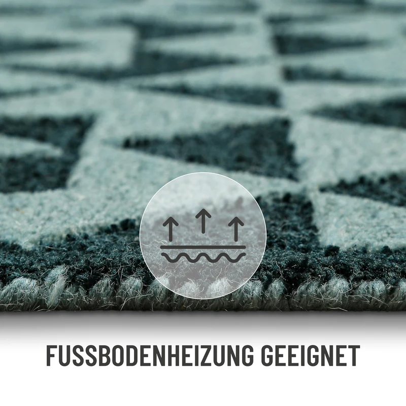 Kurzflorteppich Grün Multi "Downtown" WECONhome