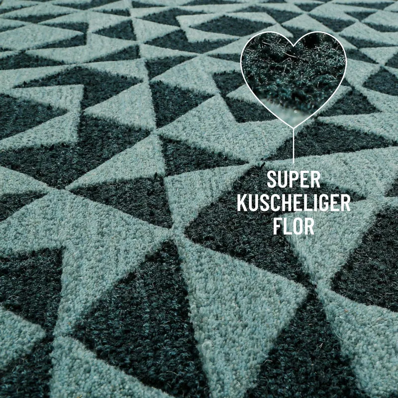 Kurzflorteppich Grün Multi "Downtown" WECONhome