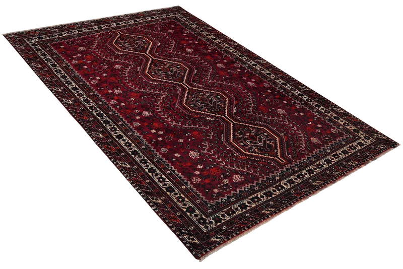 Shiraz · Handgeknüpft – Rot, 308x209 cm