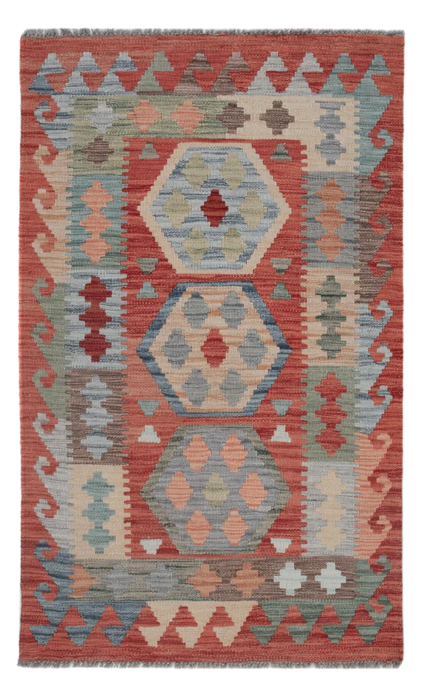 Kelim Maimene Teppich 80x131cm - mehrfarbig