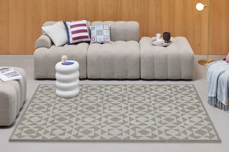 Kurzflorteppich Taupe "Downtown" WECONhome