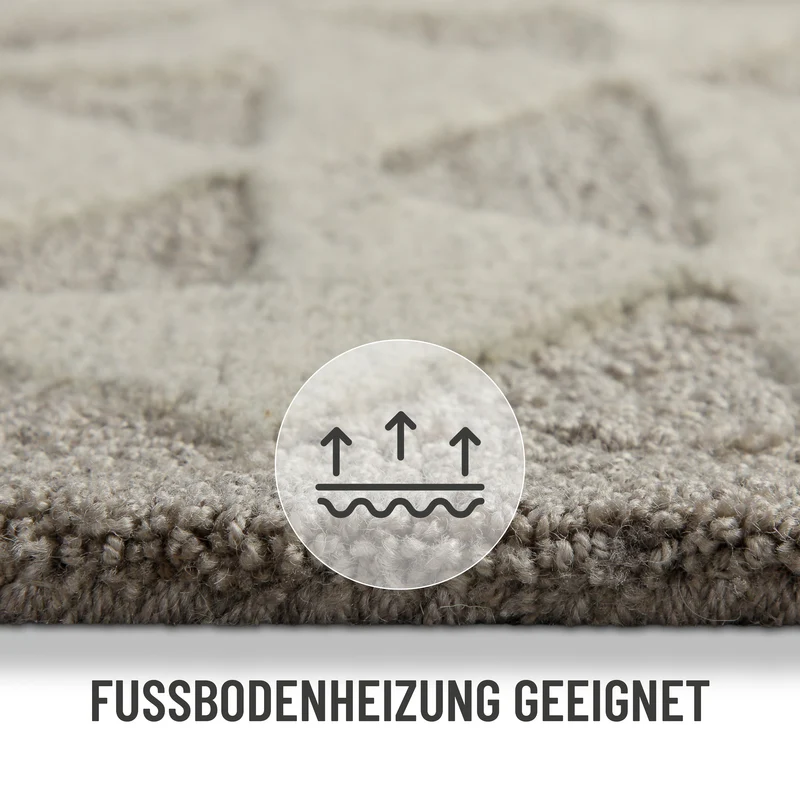 Kurzflorteppich Taupe "Downtown" WECONhome