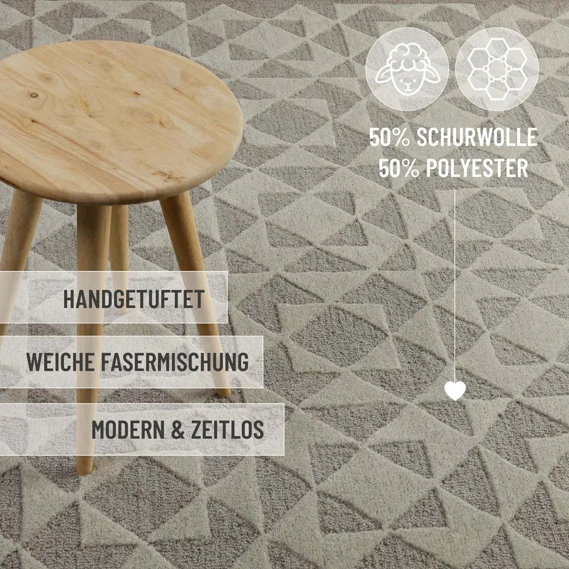 Kurzflorteppich Taupe "Downtown" WECONhome