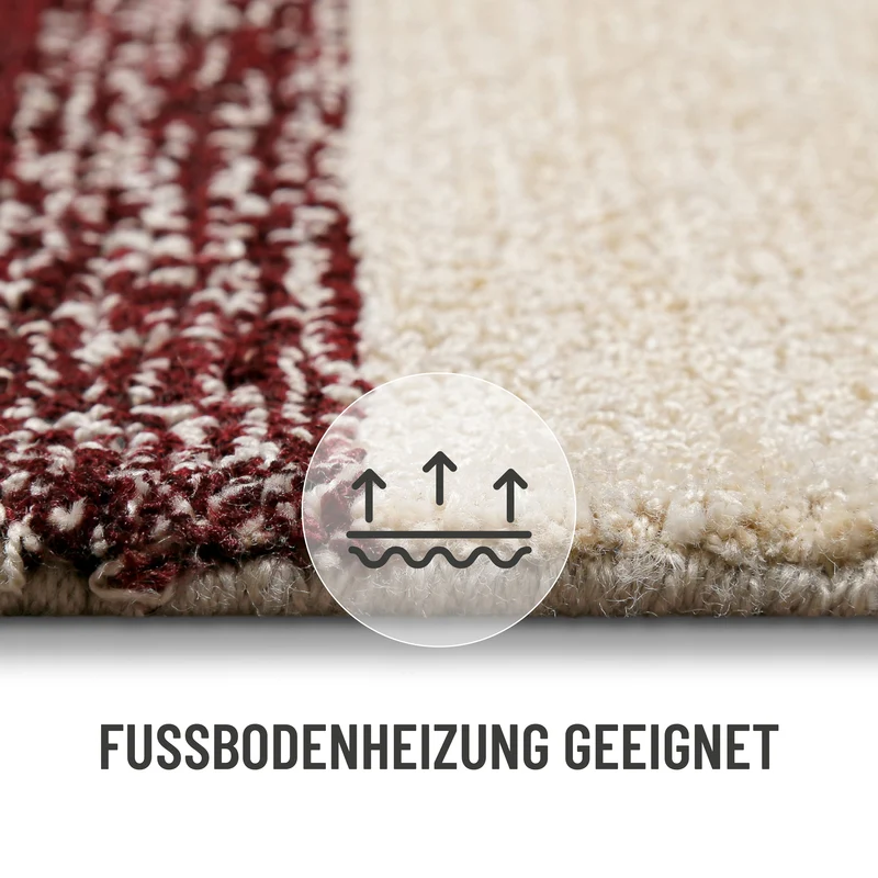 Kurzflorteppich Beige Multi "Petrol" WECONhome