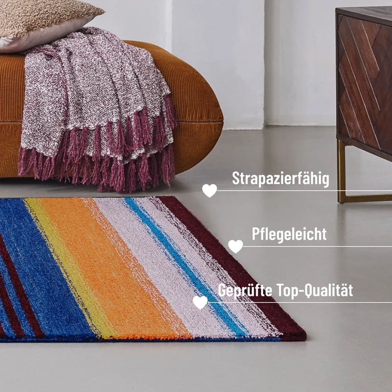 Kurzflorteppich Multi "Petrol" WECONhome