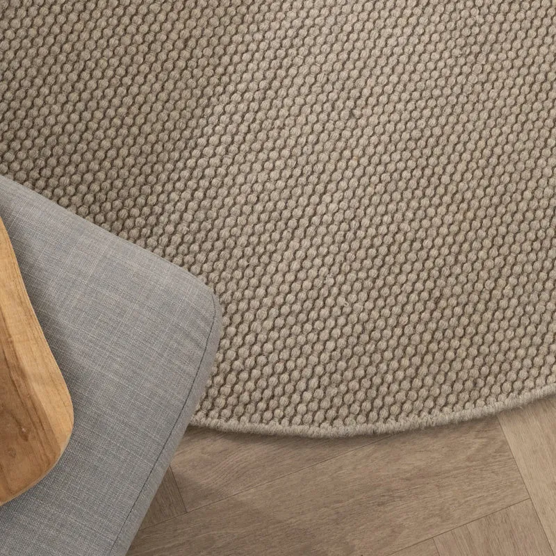 Wollteppich Rund - Bliss Beige Braun