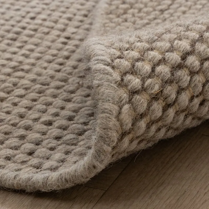 Wollteppich Rund - Bliss Beige Braun