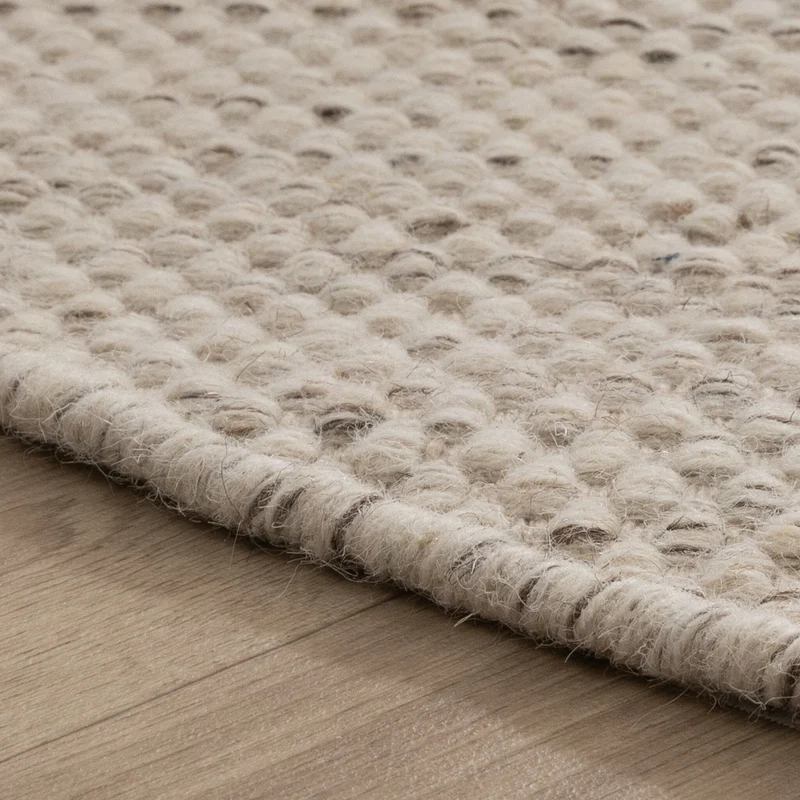 Wollteppich Rund- Bliss Beige Meliert