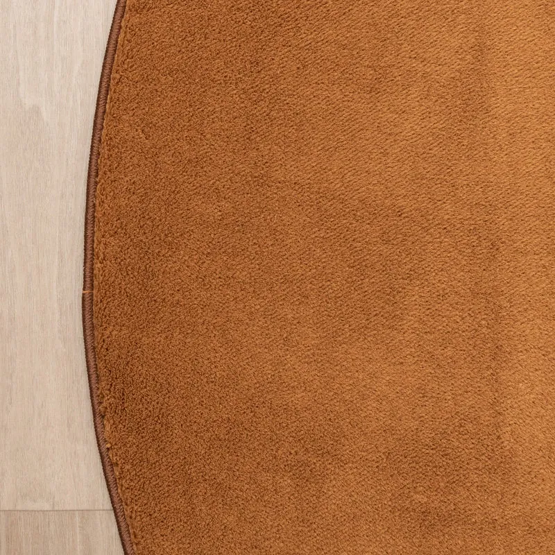 Waschbarer Teppich Rund - Vivid Terrakotta