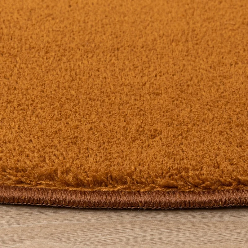 Waschbarer Teppich Rund - Vivid Terrakotta