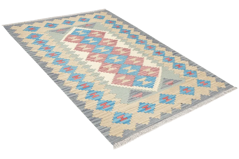 Kelim Gashgai · Handgewebt – Beige, 151x99 cm