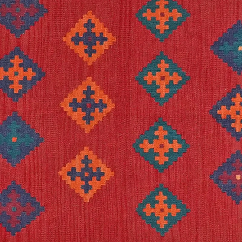 Kelim Gashgai · Handgewebt – Rot, 176x125 cm