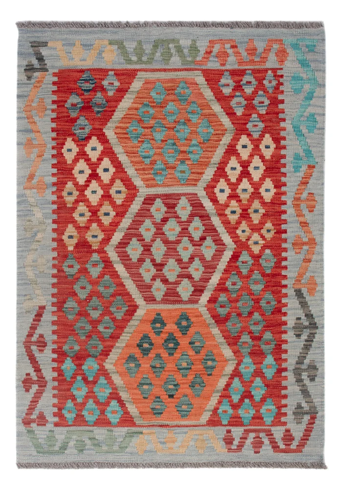 Kelim Maimene Teppich 85x124cm - mehrfarbig