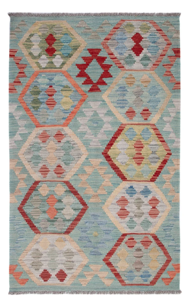 Kelim Maimene Teppich 79x130cm - mehrfarbig