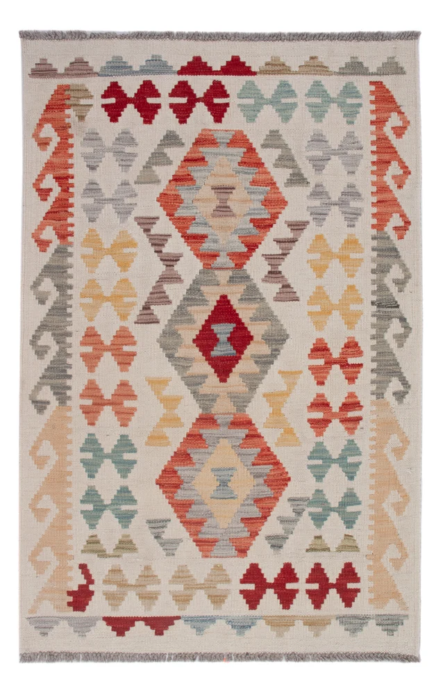 Kelim Maimene Teppich 80x127cm - mehrfarbig
