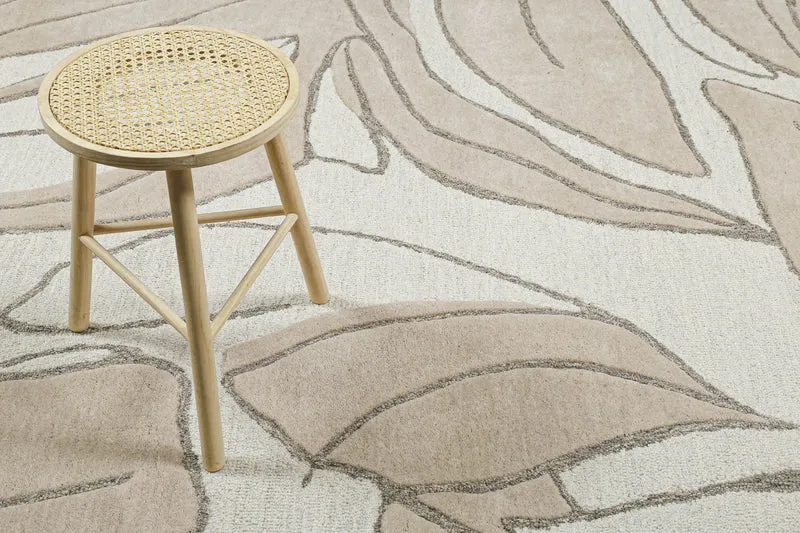 Kurzflorteppich Beige aus Schurwolle "Tunia" WECONhome