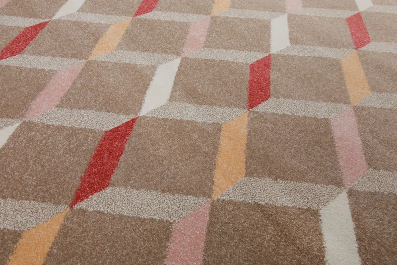 160x230 Teppich Wohnzimmer Braun Muster