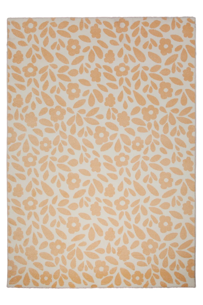 160x230 Teppich Wohnzimmer Gelbe Blumen