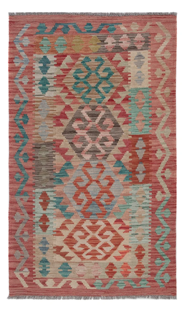 Kelim Maimene Teppich 76x125cm - mehrfarbig