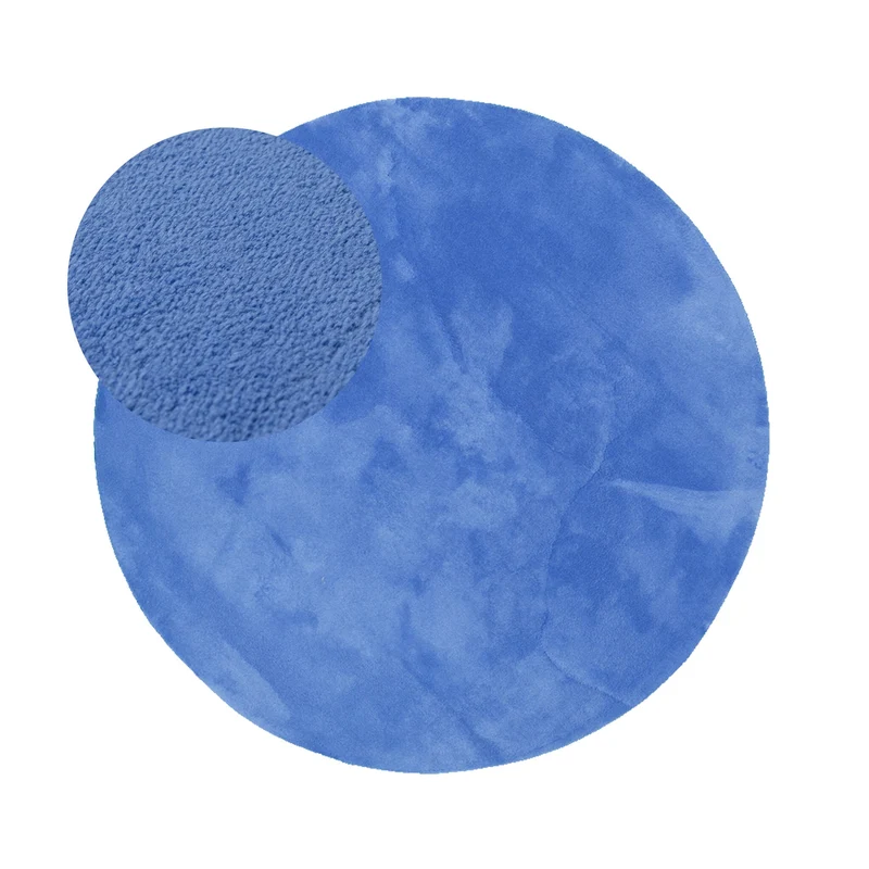 Waschbarer Teppich Rund - Vivid Blau